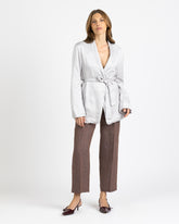 Giacca foderata regular fit in pura viscosa grigio perla - Grigio | Giemme BrandsCorporate