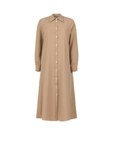 Regular fit long dress in beige stretch viscose - Beige | Giemme BrandsCorporate