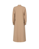 Regular fit long dress in beige stretch viscose - Beige | Giemme BrandsCorporate