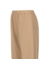 Regular fit pants in beige stretch viscose - Beige | Giemme BrandsCorporate