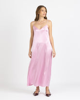 Regular-Fit Kleid aus rosa elastischer Seide - Rosa | Giemme BrandsCorporate