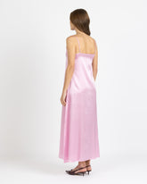 Regular-Fit Kleid aus rosa elastischer Seide - Rosa | Giemme BrandsCorporate