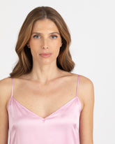 Regular-Fit Kleid aus rosa elastischer Seide - Rosa | Giemme BrandsCorporate