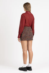 Minigonna in misto lana bouclé sui toni del fuxia - Fuxia | Giemme BrandsCorporate