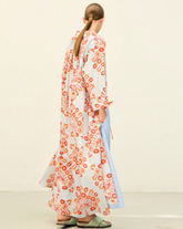 Gonna midi regular fit in puro cotone azzurro a righe blu e bianche - Blu | Giemme BrandsCorporate