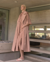 Rock mit Regular Fit und aufgesetzten Taschen aus elastischer Baumwolle mit antik rosa Mineralienfarbe - Rosa | Giemme BrandsCorporate