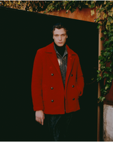 Peacot doppiopetto in lana bouclé rossa - Collezione UOMO | Giemme BrandsCorporate