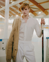 Camicia con collo francese in tessuto high performance Skinlike bianco giro inglese - Bianco | Giemme BrandsCorporate