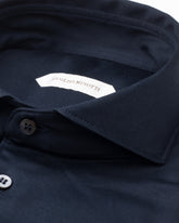 Polo regular fit a manica lunga in jersey di puro cotone blu - Blu | Giemme BrandsCorporate