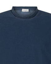 Crew neck T-shirt in high-performance Skinlike fabric, English-style blue stripe - Blue | Giemme BrandsCorporate