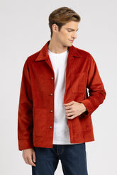 Over jacket in velluto di puro cotone rosso - Collezione UOMO | Giemme BrandsCorporate