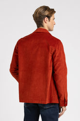 Over jacket in velluto di puro cotone rosso - Rosso | Giemme BrandsCorporate
