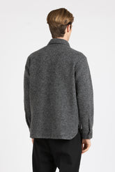 Over jacket in lana bouclé grigia - Grigio | Giemme BrandsCorporate