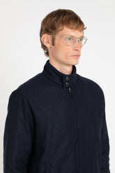 Bomber imbottito in twill di lana blu - Blu | Giemme BrandsCorporate