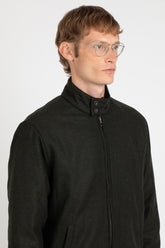 Bomber imbottito in twill di lana verde - Verde | Giemme BrandsCorporate