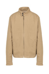 Bomber imbottito in twill di puro cotone beige - Collezione UOMO | Giemme BrandsCorporate