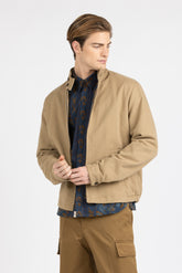 Bomber imbottito in twill di puro cotone beige - Collezione UOMO | Giemme BrandsCorporate