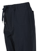 Pantaloni regular fit con coulisse in puro cotone blu - Blu | Giemme BrandsCorporate