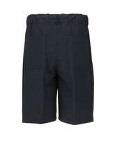 Bermudashorts mit Kordelzug aus reinem Baumwollstoff in Blau - Blau | Giemme BrandsCorporate