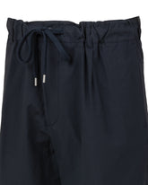 Bermudashorts mit Kordelzug aus reinem Baumwollstoff in Blau - Blau | Giemme BrandsCorporate