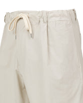 Bermuda shorts with drawstring in pure cord-colored cotton - Beige | Giemme BrandsCorporate