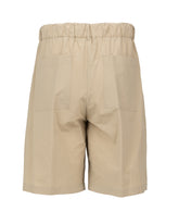 Bermuda shorts with drawstring in pure beige cotton - Beige | Giemme BrandsCorporate