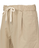 Bermuda shorts with drawstring in pure beige cotton - Beige | Giemme BrandsCorporate