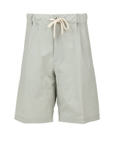 Pantaloni bermuda regular fit con coulisse in puro cotone verde - Verde | Giemme BrandsCorporate