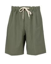 Pantaloni bermuda con coulisse in puro cotone verde - Tintoria Mattei | Giemme BrandsCorporate