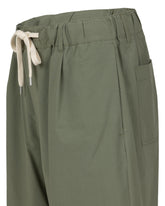 Pantaloni bermuda con coulisse in puro cotone verde - Verde | Giemme BrandsCorporate