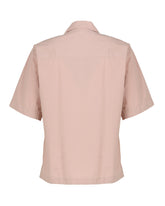 Comfort-Fit Kurzarmhemd mit Bowlingkragen aus reinem Baumwollstoff in Rosa - Rosa | Giemme BrandsCorporate