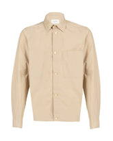 Over jacket con tasca rettangolare in puro cotone beige - Beige | Giemme BrandsCorporate