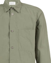 Over jacket con tasca rettangolare in puro cotone verde - Verde | Giemme BrandsCorporate