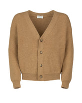 Comfort fit cardigan in hazelnut wool and Alpaca wool - Hazelnut | Giemme BrandsCorporate