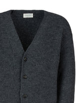 Comfort fit cardigan in grey wool and Alpaca wool - Grey | Giemme BrandsCorporate