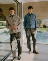 Over jacket con doppia tasca in denim chiaro di puro cotone - Denim Chiaro | Giemme BrandsCorporate