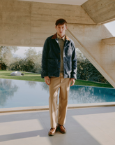 Pantaloni wide leg in twill di cotone elasticizzato beige - Collezione UOMO | Giemme BrandsCorporate