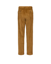 Regular fit trousers in ochre pure cotton corduroy - Hazelnut | Giemme BrandsCorporate