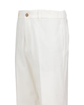 Pantaloni wide leg in velluto a coste di puro cotone bianco - Bianco | Giemme BrandsCorporate