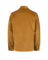 Over jacket with notch lapel collar in ochre pure cotton corduroy - Hazelnut | Giemme BrandsCorporate