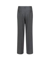 Wide leg trousers in grey stretch virgin wool - Grey | Giemme BrandsCorporate