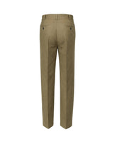 Wide-leg pants in brown linen and cotton - Brown | Giemme BrandsCorporate
