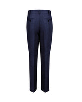 Pantaloni wide leg in puro lino blu - Blu | Giemme BrandsCorporate
