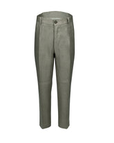 Pantaloni wide leg in puro lino in esclusiva colorazione verde - Tintoria Mattei - New in | Giemme BrandsCorporate