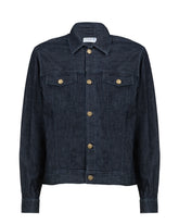 Overjacke mit doppelten Taschen aus reinem Baumwolldenim im Dunkelwasch-Look - Dunklem denim | Giemme BrandsCorporate
