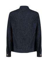 Over jacket with double pockets in pure cotton denim with a dark wash - Dark denim | Giemme BrandsCorporate