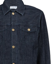 Over jacket with double pockets in pure cotton denim with a dark wash - Dark denim | Giemme BrandsCorporate