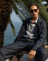 Over-Fit Jacke mit Revers aus reinem Baumwoll-Denim - Denim | Giemme BrandsCorporate