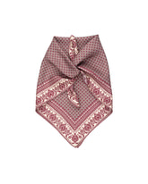 Bandana in pure silk twill with an exclusive green geometric print - Green | Giemme BrandsCorporate