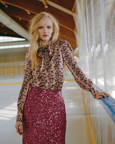 Gonna longuette con paillettes fuxia - Donna | Giemme BrandsCorporate